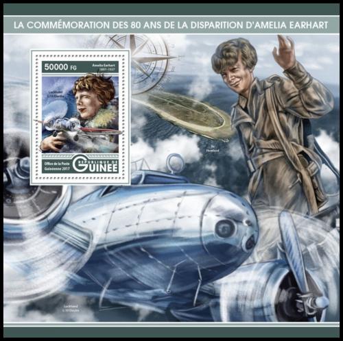 Poštová známka Guinea 2017 Amelia Earhart Mi# Block 2766 Kat 20€ 