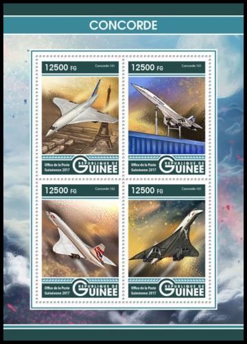 Poštové známky Guinea 2017 Concorde Mi# 12371-74 Kat 20€