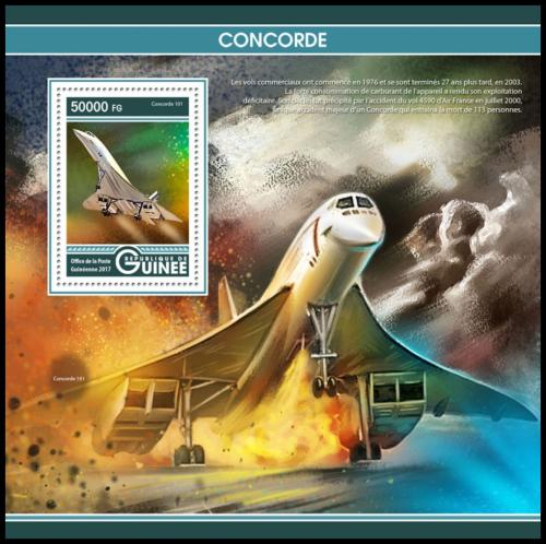 Poštová známka Guinea 2017 Concorde Mi# Block 2770 Kat 20€