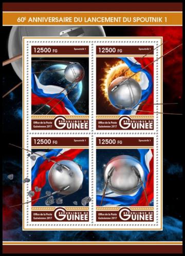 Poštové známky Guinea 2017 Sputnik 1 Mi# 12376-79 Kat 20€