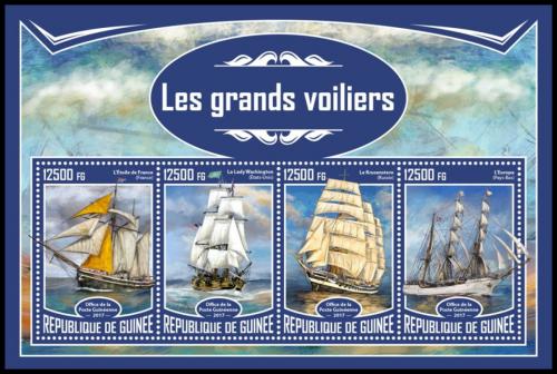 Poštové známky Guinea 2017 Plachetnice Mi# 12421-24 Kat 20€