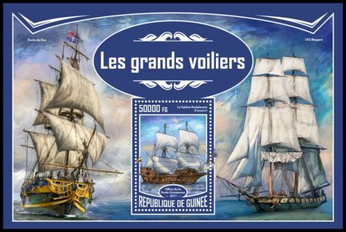 Poštová známka Guinea 2017 Plachetnice Mi# Block 2780 Kat 20€
