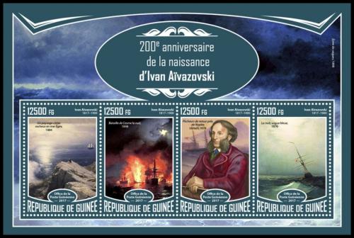 Poštové známky Guinea 2017 Umenie, Ivan Ajvazovskij Mi# 12431-34 Kat 20€