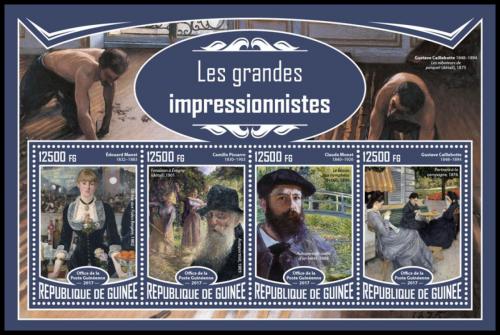 Poštové známky Guinea 2017 Umenie, impresionismus Mi# 12446-49 Kat 20€