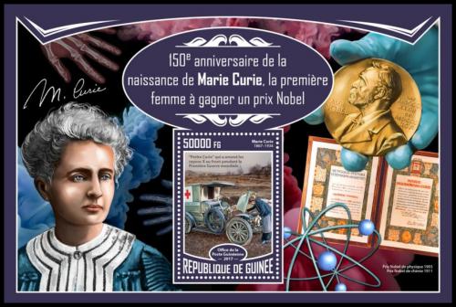 Poštová známka Guinea 2017 Marie Curie Mi# Block 2786 Kat 20€