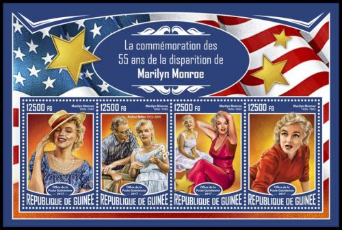 Poštové známky Guinea 2017 Marilyn Monroe Mi# 12461-64 Kat 20€