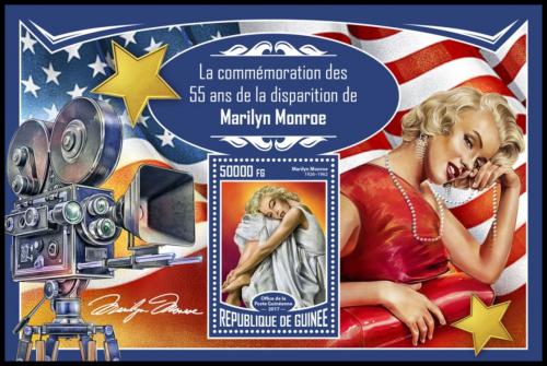 Poštová známka Guinea 2017 Marilyn Monroe Mi# Block 2788 Kat 20€