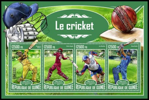 Poštové známky Guinea 2017 Kriket Mi# 12481-84 Kat 20€