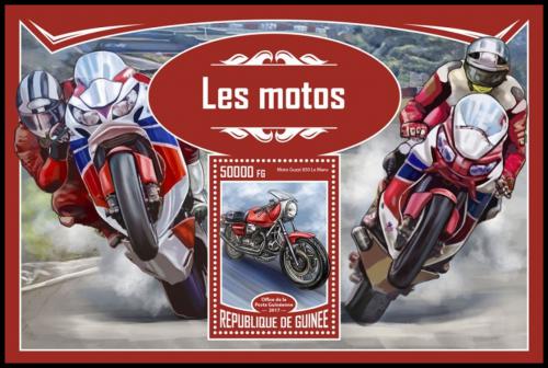 Poštová známka Guinea 2017 Motocykle Mi# Block 2793 Kat 20€