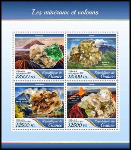 Poštové známky Guinea 2017 Minerály a sopky Mi# 12530-33 Kat 20€