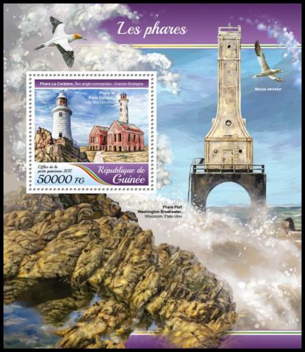 Poštová známka Guinea 2017 Majáky Mi# Block 2817 Kat 20€