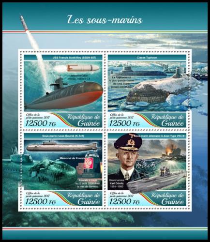 Poštové známky Guinea 2017 Ponorky Mi# 12610-13 Kat 20€