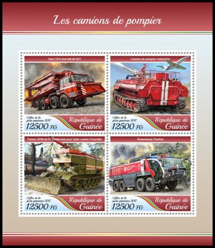 Poštové známky Guinea 2017 Hasièská autá Mi# 12625-28 Kat 20€