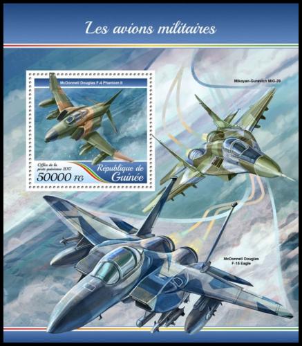 Poštová známka Guinea 2017 Vojenská letadla Mi# Block 2822 Kat 20€