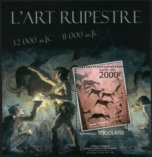 Poštová známka Togo 2013 Skalní malby Mi# Block 753 Kat 8€