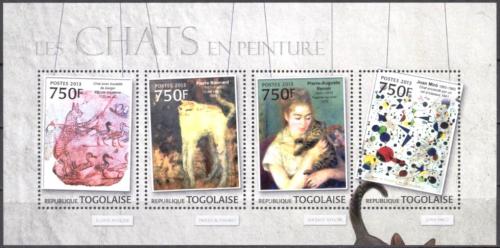 Poštové známky Togo 2013 Malby koèek Mi# 4721-24 Kat 12€