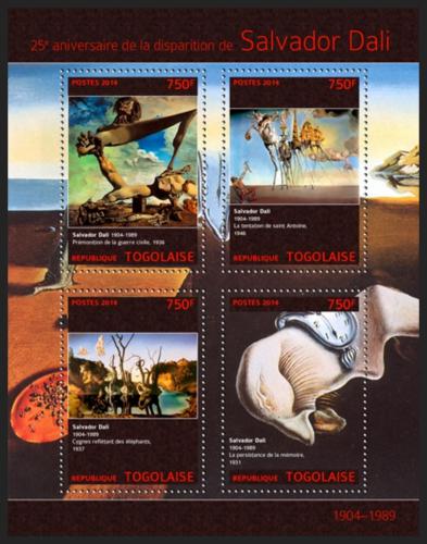 Poštové známky Togo 2014 Umenie, Salvador Dalí Mi# 5973-76 Kat 12€