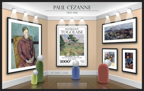 Poštová známka Togo 2015 Umenie, Paul Cézanne Mi# Block 1252 Kat 12€
