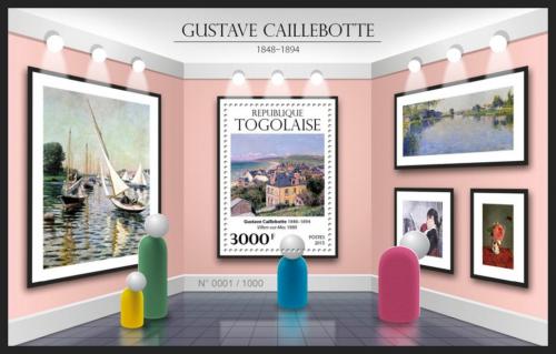 Poštová známka Togo 2015 Umenie, Gustave Caillebotte Mi# Block 1254 Kat 12€