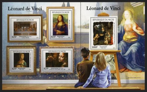 Poštové známky Niger 2015 Umenie, Leonardo da Vinci Mi# 3682-86 Kat 24€
