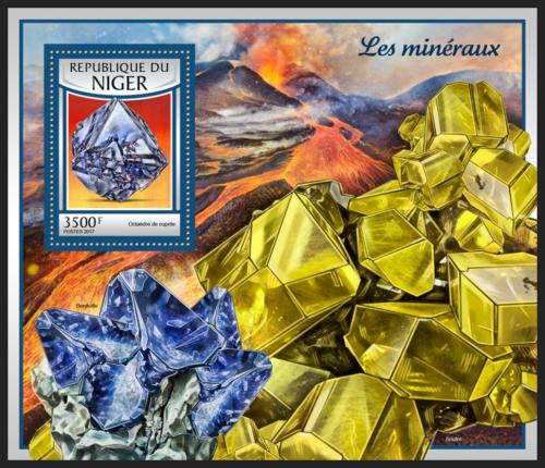 Poštová známka Niger 2016 Minerály Mi# Block 649 Kat 14€