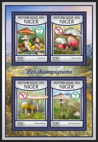 Poštové známky Niger 2016 Huby Mi# 4727-30 Kat 14€
