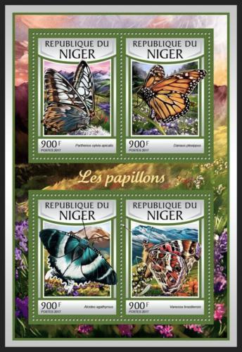 Poštové známky Niger 2016 Motýle Mi# 4737-40 Kat 14€