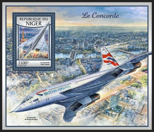 Poštová známka Niger 2016 Concorde Mi# Block 660 Kat 14€