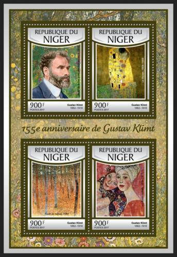 Poštové známky Niger 2016 Umenie, Gustav Klimt Mi# 4797-4800 Kat 14€