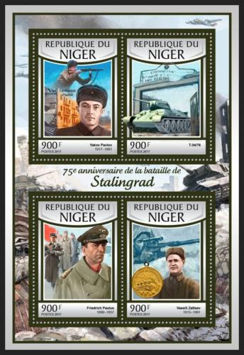 Poštové známky Niger 2016 Bitka u Stalingradu, 75. výroèie Mi# 4812-15 Kat 14€