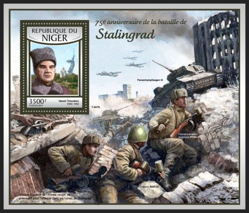 Poštová známka Niger 2016 Bitka u Stalingradu, 75. výroèie Mi# Block 667 Kat 14€