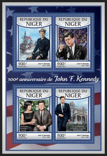 Poštové známky Niger 2016 Prezident John F. Kennedy Mi# 4817-20 Kat 14€