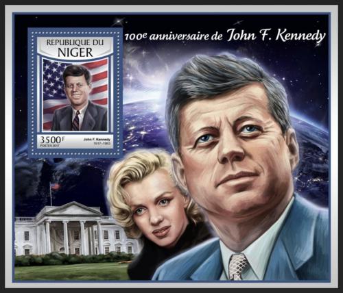 Poštová známka Niger 2016 Prezident John F. Kennedy Mi# Block 668 Kat 14€