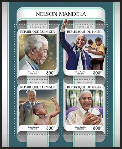 Poštové známky Niger 2017 Nelson Mandela Mi# 4920-23 Kat 13€