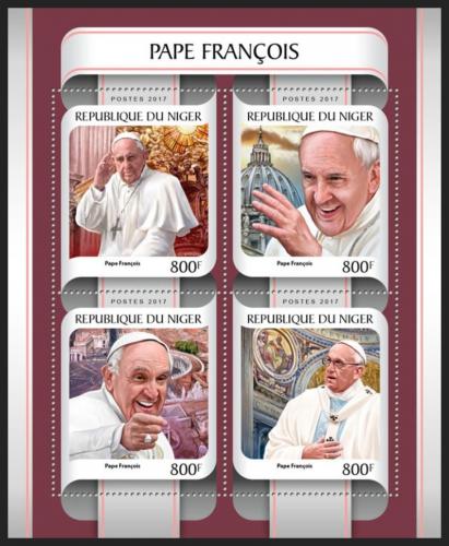 Poštové známky Niger 2017 Papež František Mi# 4925-28 Kat 13€