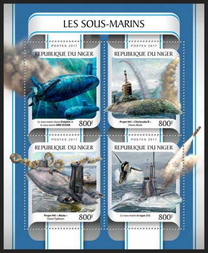 Poštové známky Niger 2017 Ponorky Mi# 4935-38 Kat 13€ 
