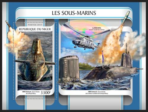 Poštová známka Niger 2017 Ponorky Mi# Block 692 Kat 13€