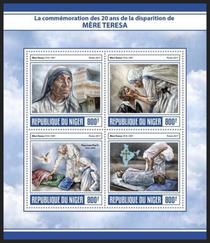 Poštové známky Niger 2017 Matka Tereza Mi# 5092-95 Kat 13€