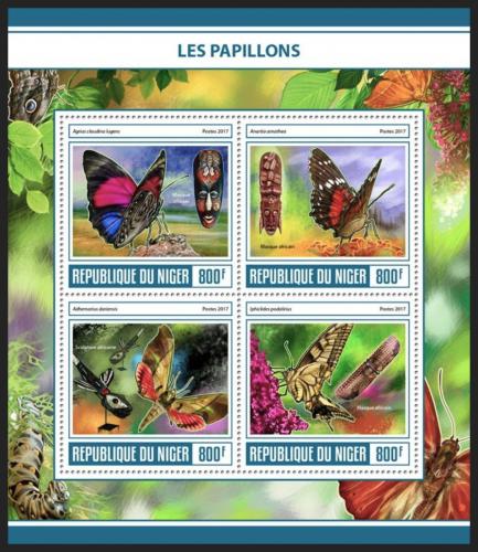Poštové známky Niger 2017 Motýle Mi# 4992-95 Kat 13€