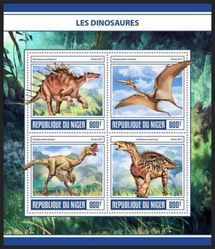 Poštové známky Niger 2017 Dinosaury Mi# 5002-05 Kat 13€