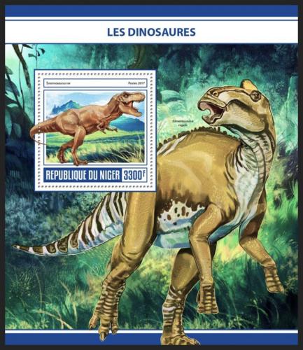 Poštová známka Niger 2017 Dinosaury Mi# Block 703 Kat 13€