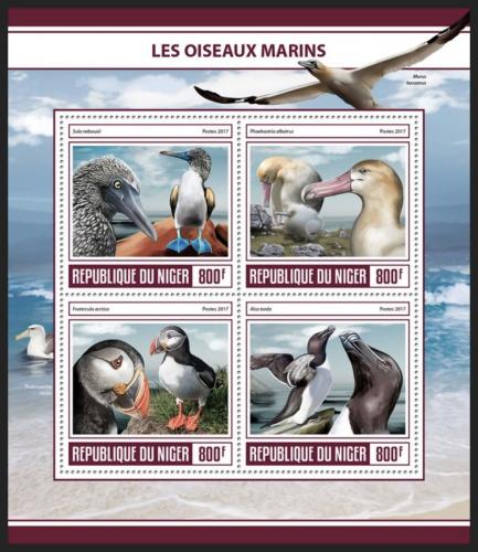 Poštové známky Niger 2017 Moøští ptáci Mi# 5012-15 Kat 13€