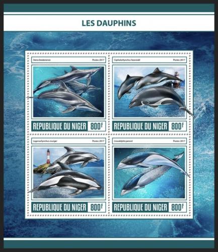 Poštové známky Niger 2017 Delfíny Mi# 5037-40 Kat 13€