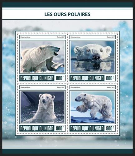 Poštové známky Niger 2017 ¼adový medvede Mi# 5047-50 Kat 13€