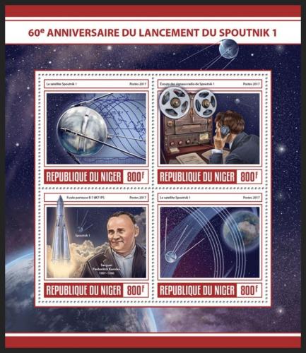 Poštové známky Niger 2017 Sputník 1 Mi# 5082-85 Kat 13€