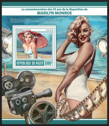Poštová známka Niger 2017 Marilyn Monroe Mi# Block 720 Kat 13€