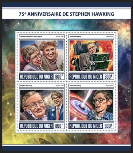 Poštové známky Niger 2017 Stephen Hawking Mi# 5097-5100 Kat 13€