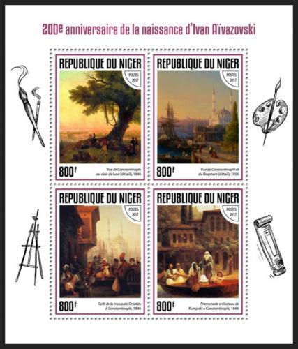 Poštové známky Niger 2017 Umenie, Ivan Ajvazovskij Mi# 5122-25 Kat 13€
