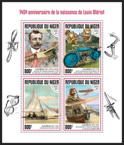 Poštové známky Niger 2017 Louis Blériot Mi# 5127-30 Kat 13€