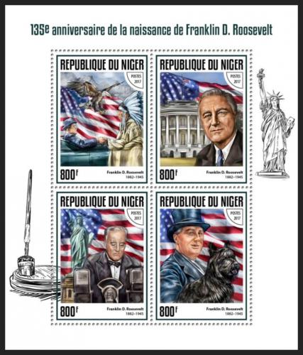 Poštové známky Niger 2017 Prezident Franklin D. Roosevelt Mi# 5137-40 Kat 13€